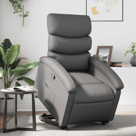 Gray artificial leather liftable recliner chair by , Armchairs - Ref: Foro24-3204043, Price: 284,43 €, Discount: %