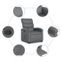 Sillón reclinable elevable cuero artificial gris de , Sillones - Ref: Foro24-3204043, Precio: 284,43 €, Descuento: %