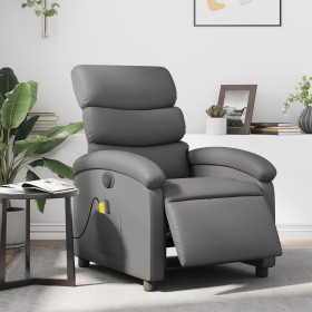 Gray synthetic leather electric reclining massage chair by , Armchairs - Ref: Foro24-3204036, Price: 241,60 €, Discount: %