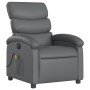 Gray synthetic leather electric reclining massage chair by , Armchairs - Ref: Foro24-3204036, Price: 236,99 €, Discount: %