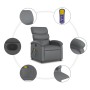 Gray synthetic leather electric reclining massage chair by , Armchairs - Ref: Foro24-3204036, Price: 236,99 €, Discount: %