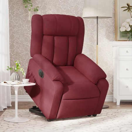 Sillón eléctrico reclinable elevable de tela rojo tinto de , Sillones - Ref: Foro24-3205343, Precio: 369,70 €, Descuento: %