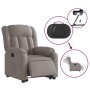 Sillón eléctrico reclinable elevable de tela gris taupe de , Sillones - Ref: Foro24-3205348, Precio: 431,47 €, Descuento: %