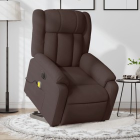 Electric massage chair reclining liftable dark brown fabric by , Armchairs - Ref: Foro24-3205357, Price: 381,85 €, Discount: %