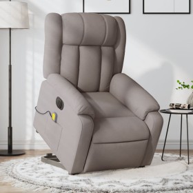 Liftable reclining electric massage chair taupe fabric by , Armchairs - Ref: Foro24-3205360, Price: 367,66 €, Discount: %