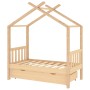 Estructura de cama infantil con cajón madera de pino 70x140 cm de vidaXL, Cunas y camas para niños - Ref: Foro24-322145, Prec...