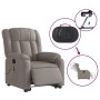 Liftable reclining electric massage chair taupe fabric by , Armchairs - Ref: Foro24-3205360, Price: 367,99 €, Discount: %