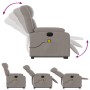 Liftable reclining electric massage chair taupe fabric by , Armchairs - Ref: Foro24-3205360, Price: 367,99 €, Discount: %