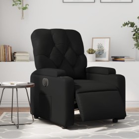 Sillón reclinable eléctrico de cuero sintético negro de , Sillones - Ref: Foro24-3204758, Precio: 268,62 €, Descuento: %