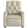 Sillón de masaje reclinable eléctrico cuero sintético crema de , Sillones - Ref: Foro24-3204766, Precio: 280,91 €, Descuento: %