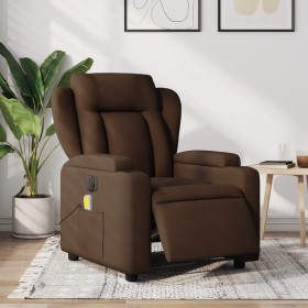 Sillón reclinable de masaje eléctrico tela marrón de , Sillones - Ref: Foro24-3204474, Precio: 297,24 €, Descuento: %