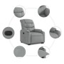 Sillón reclinable elevable de tela gris claro de , Sillones - Ref: Foro24-3206645, Precio: 273,27 €, Descuento: %