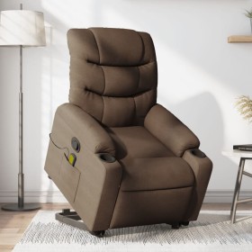 Brown Fabric Foot Recliner Massage Chair by , Armchairs - Ref: Foro24-3206658, Price: 296,24 €, Discount: %