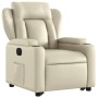 Sillón reclinable elevable eléctrico de cuero sintético crema de , Sillones - Ref: Foro24-3204559, Precio: 329,63 €, Descuent...