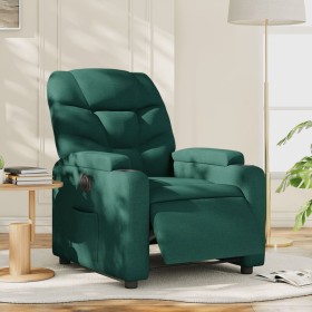 Sillón reclinable eléctrico tela verde oscuro de , Sillones - Ref: Foro24-3204578, Precio: 260,71 €, Descuento: %