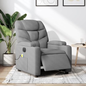 Sillón reclinable de masaje eléctrico tela gris claro de , Sillones - Ref: Foro24-3204584, Precio: 272,99 €, Descuento: %