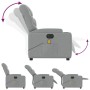 Sillón reclinable de masaje eléctrico tela gris claro de , Sillones - Ref: Foro24-3204584, Precio: 286,12 €, Descuento: %