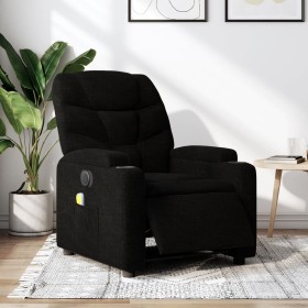 Sillón reclinable de masaje eléctrico tela negro de , Sillones - Ref: Foro24-3204586, Precio: 237,46 €, Descuento: %