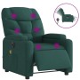 Electric massage recliner dark green fabric by , Armchairs - Ref: Foro24-3204590, Price: 268,98 €, Discount: %