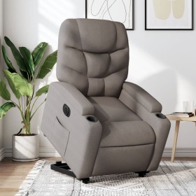 Taupe gray fabric electric liftable recliner chair by , Armchairs - Ref: Foro24-3204628, Price: 373,99 €, Discount: %