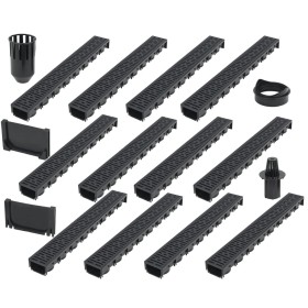 Drainage channels 12 units plastic 12 m by vidaXL, Drains - Ref: Foro24-142881, Price: 242,56 €, Discount: %