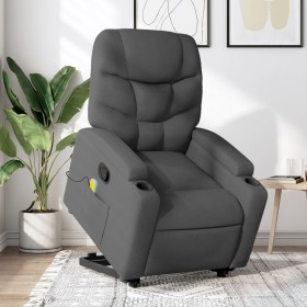 Silla de masaje reclinable de pie de tela gris oscuro de , Sillones - Ref: Foro24-3204609, Precio: 253,82 €, Descuento: %