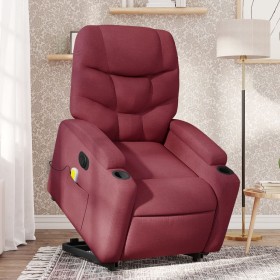 Sillón de masaje elevable eléctrico tela rojo tinto de , Sillones - Ref: Foro24-3204635, Precio: 299,99 €, Descuento: %