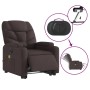 Electric massage chair reclining liftable dark brown fabric by , Armchairs - Ref: Foro24-3204637, Price: 327,04 €, Discount: %