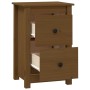 Mesitas de noche 2 uds madera de pino marrón miel 40x35x61,5 cm de vidaXL, Mesitas de noche - Ref: Foro24-820953, Precio: 91,...