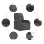 Sillón eléctrico reclinable elevable de tela gris oscuro de , Sillones - Ref: Foro24-3204621, Precio: 329,53 €, Descuento: %