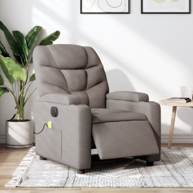 Sillón reclinable de masaje eléctrico tela gris taupe de , Sillones - Ref: Foro24-3204592, Precio: 275,17 €, Descuento: %