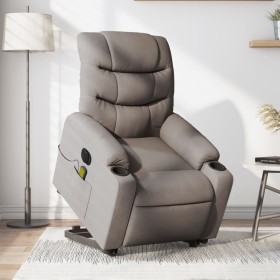 Liftable reclining electric massage chair taupe fabric by , Armchairs - Ref: Foro24-3206679, Price: 423,99 €, Discount: %