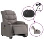 Sillón de masaje eléctrico reclinable elevable tela taupé de , Sillones - Ref: Foro24-3206679, Precio: 337,80 €, Descuento: %