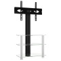 Corner TV cabinet 3 levels for 32-70 inches black silver by , TV Furniture - Ref: Foro24-358174, Price: 88,17 €, Discount: %