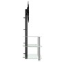 Corner TV cabinet 3 levels for 32-70 inches black silver by , TV Furniture - Ref: Foro24-358174, Price: 88,17 €, Discount: %