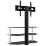 Corner TV cabinet 3 levels for 32-70 inches black silver by , TV Furniture - Ref: Foro24-358176, Price: 108,19 €, Discount: %