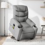 Liftable reclining electric massage chair light gray fabric by , Armchairs - Ref: Foro24-3206672, Price: 334,99 €, Discount: %