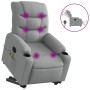 Liftable reclining electric massage chair light gray fabric by , Armchairs - Ref: Foro24-3206672, Price: 334,99 €, Discount: %