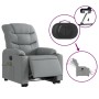 Liftable reclining electric massage chair light gray fabric by , Armchairs - Ref: Foro24-3206672, Price: 334,99 €, Discount: %