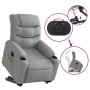 Liftable reclining electric massage chair light gray fabric by , Armchairs - Ref: Foro24-3206672, Price: 334,99 €, Discount: %