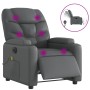 Gray synthetic leather electric reclining massage chair by , Armchairs - Ref: Foro24-3204654, Price: 280,91 €, Discount: %