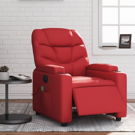 Red Artificial Leather Electric Recliner Massage Chair by , Armchairs - Ref: Foro24-3204656, Price: 294,95 €, Discount: %