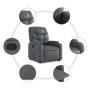 Sillón reclinable elevable cuero artificial gris de , Sillones - Ref: Foro24-3204661, Precio: 295,46 €, Descuento: %