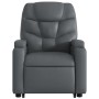 Sillón reclinable elevable cuero artificial gris de , Sillones - Ref: Foro24-3204661, Precio: 295,46 €, Descuento: %