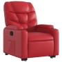 Sillón reclinable elevable cuero artificial rojo de , Sillones - Ref: Foro24-3204663, Precio: 288,17 €, Descuento: %