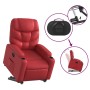 Sillón reclinable elevable cuero artificial rojo de , Sillones - Ref: Foro24-3204663, Precio: 288,17 €, Descuento: %