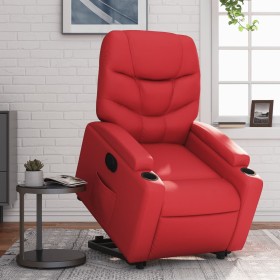 Sillón elevable eléctrico cuero artificial rojo de , Sillones - Ref: Foro24-3204677, Precio: 314,99 €, Descuento: %