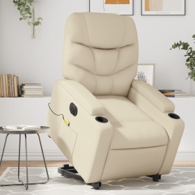 Electric lifting massage chair cream synthetic leather by , Armchairs - Ref: Foro24-3204680, Price: 344,99 €, Discount: %