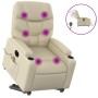 Electric lifting massage chair cream synthetic leather by , Armchairs - Ref: Foro24-3204680, Price: 350,96 €, Discount: %