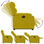 Sillón eléctrico reclinable elevable de terciopelo amarillo de , Sillones - Ref: Foro24-3205121, Precio: 435,99 €, Descuento: %